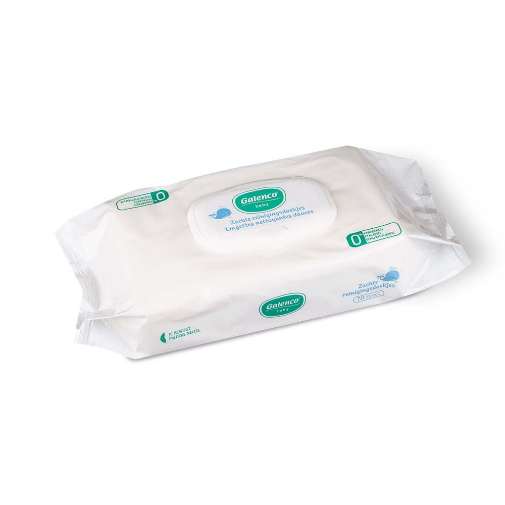 Lingettes nettoyantes douces